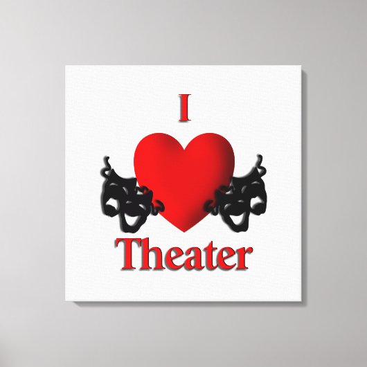 I Heart Theater Leinwanddruck (Vorderseite)