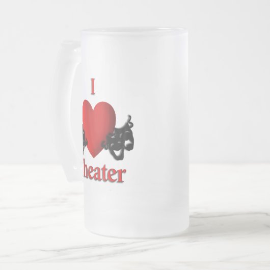 I Heart Theater Mattglas Bierglas (Vorderseite Links)