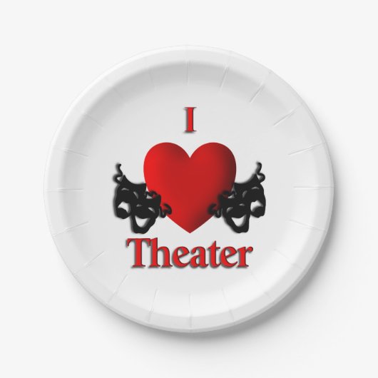 I Heart Theater Pappteller (Vorderseite)