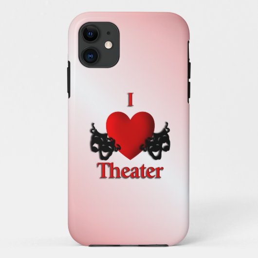 I Heart Theater Pink Case-Mate iPhone Hülle (Rückseite)