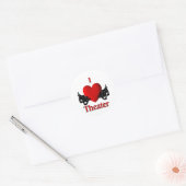 I Heart Theater Runder Aufkleber (Umschlag)