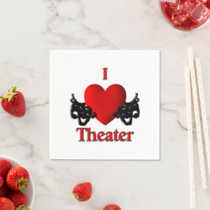 I Heart Theater Serviette