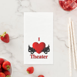 I Heart Theater Serviette