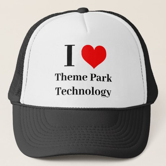 I heart Theme Park Technology Truckerkappe (Vorderseite)