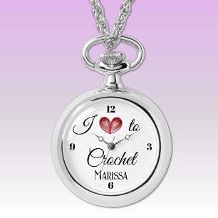 I heart to (Craft) Silver Alloy Necklace Watch Armbanduhr