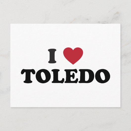 I Heart Toledo Ohio Postkarte (Vorderseite)
