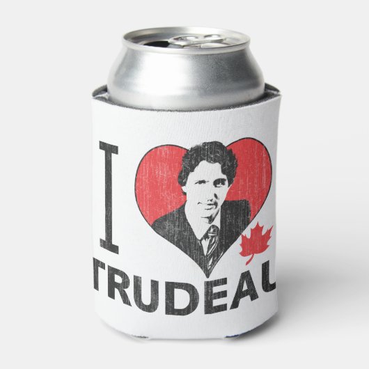 I Heart Trudeau Dosenkühler (Kanne Vorderseite)
