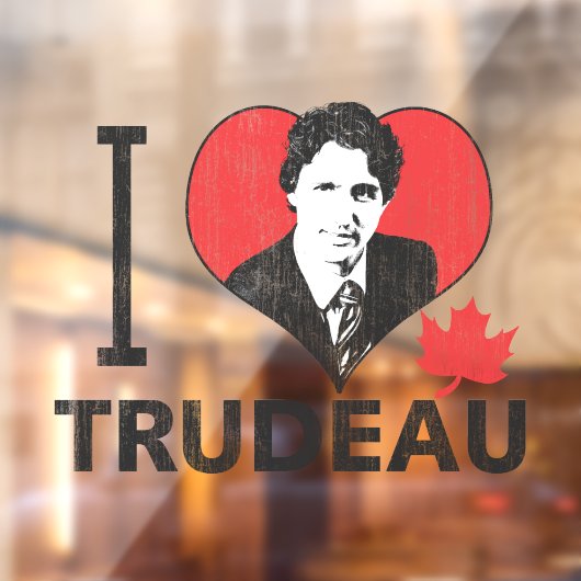 I Heart Trudeau Fensteraufkleber (Blatt 2)