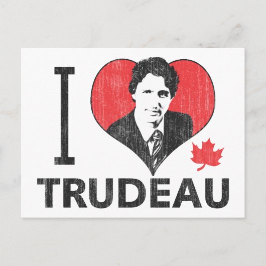 I Heart Trudeau Postkarte (Vorderseite)