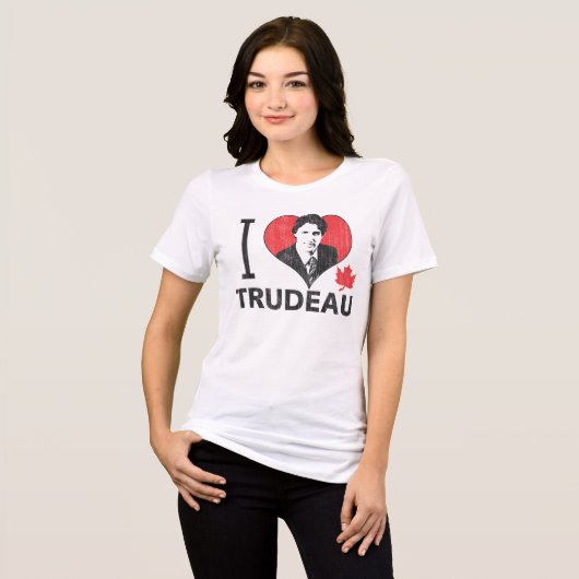 I Heart Trudeau Tri-Blend Shirt (Vorderseite voll)