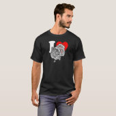 I Heart Turkey - Funny I Love Turkey, Funny Turkey T-Shirt (Vorne ganz)
