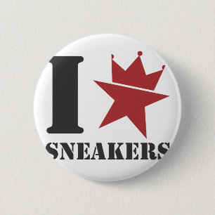 I <HEART> Turnschuhe Button