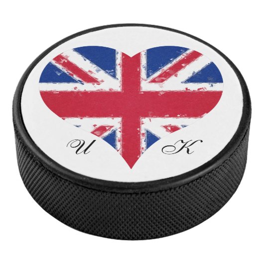 I Heart UK England Britische Flagge Eishockey Puck (3/4)