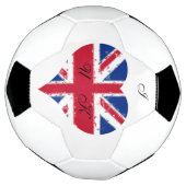 I Heart UK England Britische Flagge Fußball (Gedreht)