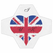 I Heart UK England Britische Flagge Fußball (Flach)