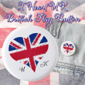 I Heart UK Großbritannien Britische Flagge Button