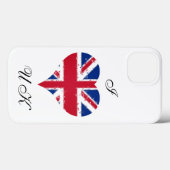 I Heart UK Grunge Britische Flagge Case-Mate iPhone Hülle (Rückseite (Horizontal))