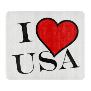 I Heart USA bk cbcn Schneidebrett