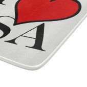 I Heart USA bk cbcnt Schneidebrett (Ecke)