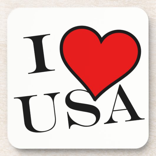 I Heart USA bk Coast Getränkeuntersetzer (Vorderseite)