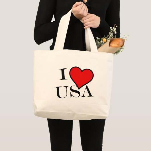 I Heart USA bk jtcnt Jumbo Stoffbeutel (Vorderseite (Produkt))