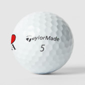 I Heart USA bk tmtp5 gbcnt Golfball (Logo)