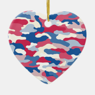I Heart USA Camouflage Personalisiert Keramik Ornament