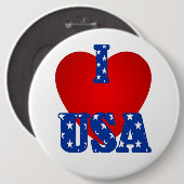 I "Heart" USA/Kolossal, 16 mm, Round Button (Vorne & Hinten)