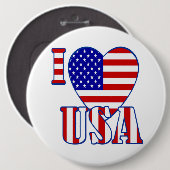 I "Heart" USA/Kolossal, 16 mm, Round Button (Vorne & Hinten)