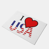 I Heart USA Overlay Dmt Fußmatte (Schrägansicht)