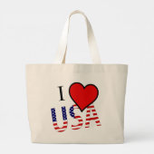 I Heart USA Overlay Jtcent Jumbo Stoffbeutel (Rückseite)