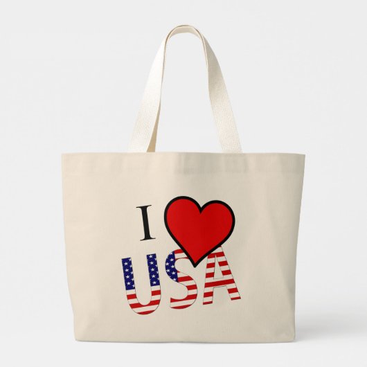 I Heart USA Overlay Jtcent Jumbo Stoffbeutel (Rückseite)