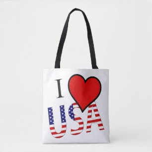 I Heart USA Overlay Stcn Tasche