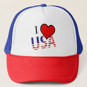I Heart USA Overlay Thcc Trucker Hat Truckerkappe