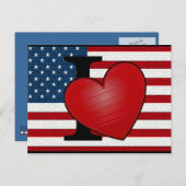 I Heart USA Postcard Postkarte (Vorne/Hinten)