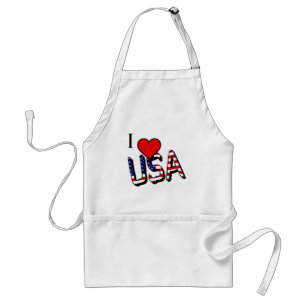 I Heart USA überlagerte sich auf US Flag-Seite Schürze