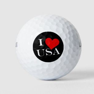 I Heart USA WuBcnt Golfball