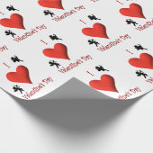 I Heart Valentinstag Geschenkpapier (Ecke)