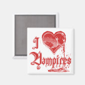 I Heart Vampires Magnet (Vorderseite/Rückseite)
