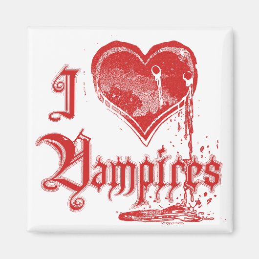 I Heart Vampires Magnet (Vorne)