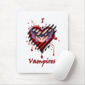I Heart Vampires Mousepad (Mit Mouse)