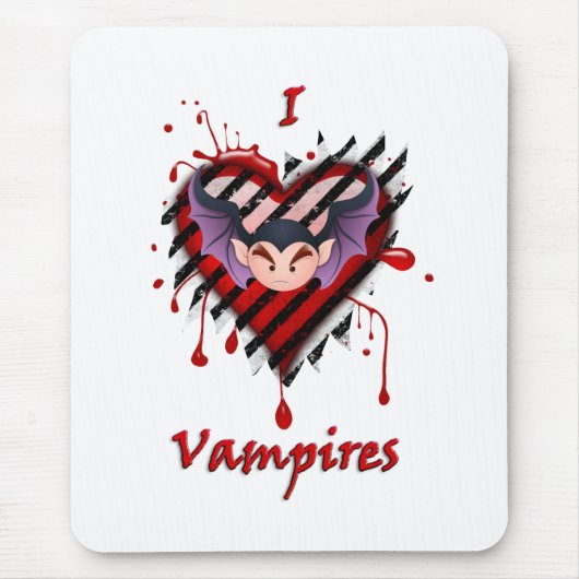 I Heart Vampires Mousepad (Vorne)