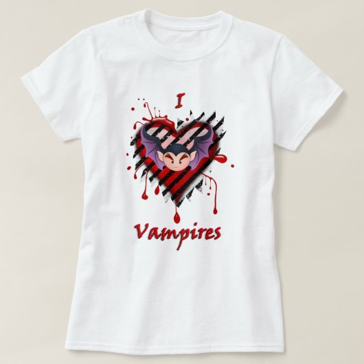 I Heart Vampires T-Shirt (Design vorne)