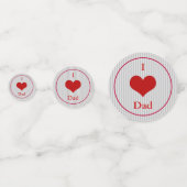 I Heart Vater Konfetti (Vorderseiten)