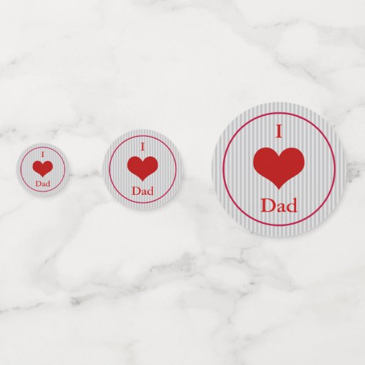 I Heart Vater Konfetti (Rückseiten)