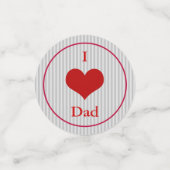 I Heart Vater Konfetti (Klein Vorderseite)