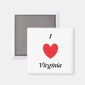I Heart Virginia Magnet (Vorderseite/Rückseite)