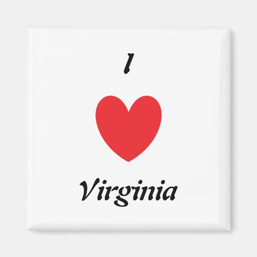 I Heart Virginia Magnet (Vorne)