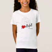 I heart volleyball happy kawaii girls volleyball T-Shirt (Vorderseite)