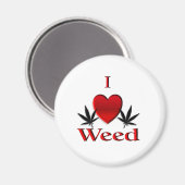 I Heart Weed Magnet (Vorderseite/Rückseite)